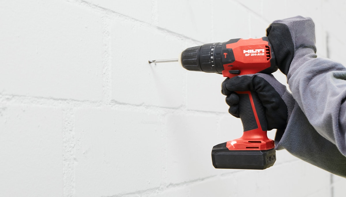 The Hilti range of 12V cordless drills, screw drivers, and impact drivers.