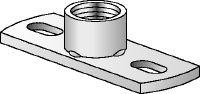 MGS 2 Baseplate (imperial) Galvanized medium-duty baseplate to fasten imperial threaded rods with two anchor points