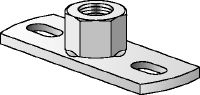 MGS 2 Baseplate (metric) Galvanized medium-duty baseplate to fasten metric threaded rods with two anchor points