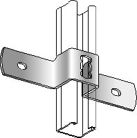 MQB Clamp (strut to concrete) Galvanized clamp for cross-connection of one MQ strut channel to concrete