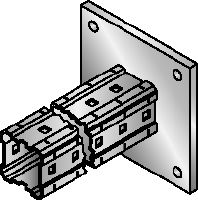MIC-C90-DH Bracket Hot-dip galvanized (HDG) box profile bracket for connections to concrete in heavy-duty applications