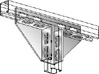 MV 3/2 D-X Galvanized flexible channel connector for two-dimensional structures