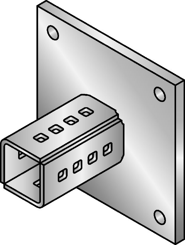 MIC-C-DH Baseplate Hot-dip galvanized (HDG) baseplate for fastening MI-90 girders to concrete for heavy-duty applications