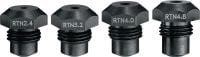 RT 6-22 rivet nose piece sets Rivet nose piece set for fastening steel, aluminum and stainless-steel rivets with your RT 6-22 cordless rivet tool (set includes 2.4mm, 3.2mm, 4.0mm and 4.8mm)