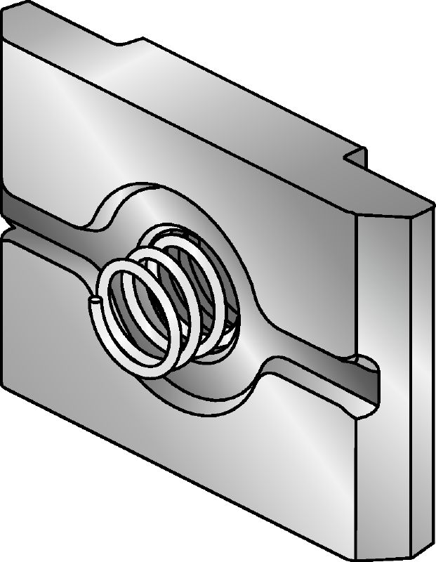 Flat washer DIN 125 M12 HDG Hot-dip galvanized (HDG) plate for easier fastening and one-handed adjustment of MI and MIQ connectors