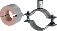 MI-CF Refrigeration pipe clamp Galvanized pipe clamp without load sharing for refrigeration applications with a variety of insulation thicknesses