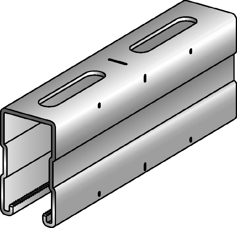 MQ-72 channel Galvanized 72 mm high MQ strut channel for medium/heavy-duty applications