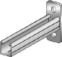 MQK-41/3 Bracket Galvanized bracket with a 41 mm high, 3 mm thick single MQ strut channel