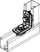 MM-A-90 Galvanized 90-degree preassembled angle for connecting multiple MM strut channels