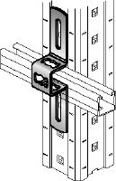 MIC-MI/MQ-X Hot-dip galvanized (HDG) connector for fastening MQ strut channels perpendicular to MI girders Applications 1