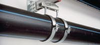 MP-MXI Heavy-duty pipe clamp Galvanized pipe clamp with sound insulation for extra heavy-duty applications Applications 1