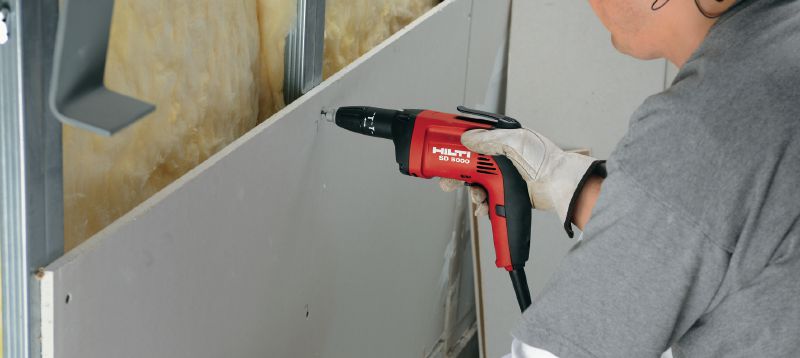 SD 5000 Drywall screwdriver Corded drywall screwdriver with 5000 rpm for drywall applications Applications 1