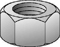 HDG grade 8 hexagon nut DIN 934 Hot-dip galvanized (HDG) grade 8 hexagon nut corresponding to DIN 934