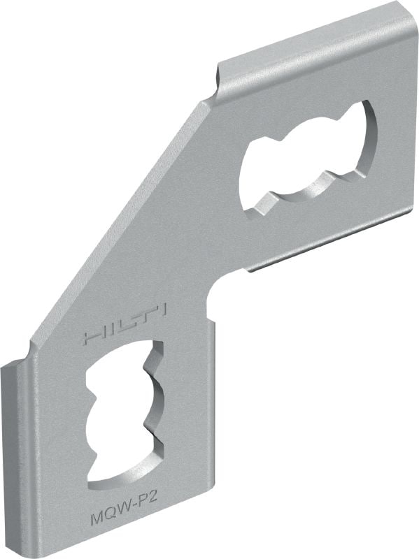 MQW-P2 Angle connector Galvanized 90-degree angle for connecting multiple MQ strut channels