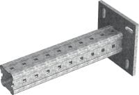 MIC-C90-D Bracket Hot-dip galvanized (HDG) box profile bracket for connections to concrete in heavy-duty applications