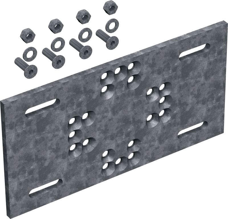 MT-P-G OC Modular plate Modular plate for mounting modular structures on structural steel without the need for direct fastening