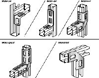 MQW 90°-F Angle connector Hot-dip galvanized (HDG) 90-degree angle for connecting multiple MQ strut channels