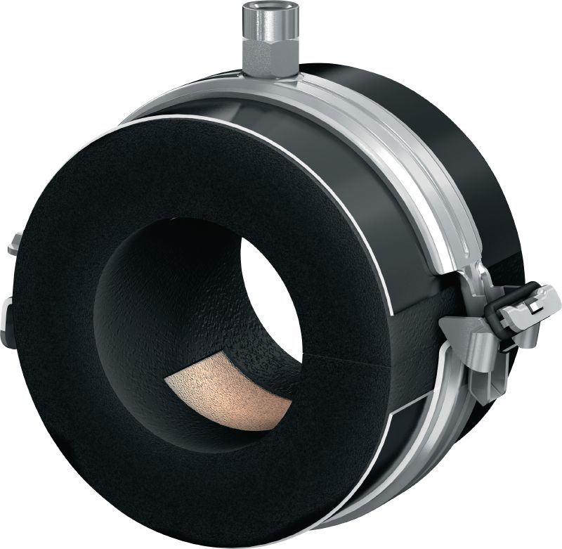 MIP-M Refrigeration pipe clamp (medium insulated) Galvanized pipe clamp for maximum productivity in refrigeration applications with an insulation thickness of 20-25 mm