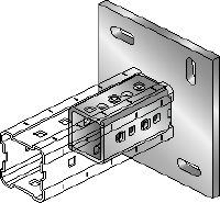 Baseplater DIN 9021 M16 zinced Hot-dip galvanized (HDG) baseplate for fastening MI-90 girders to concrete using two anchors