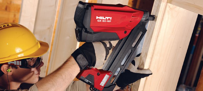 GX-WF Bright profiled nails Bright profiled framing nail for fastening wood to wood with the GX 90-WF nailer Applications 1