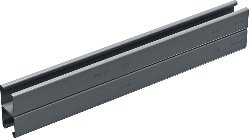 MT-40D U C-Channel profile Medium-duty unslotted double C-Channel profile for use with MT-FL/MT-TL components in indoor environments