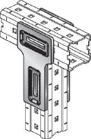 MIC-T Connector Hot-dip galvanized (HDG) connector for fastening MI girders perpendicularly to one another Applications 1