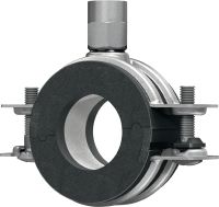MRP-RPC Quick-close refrigeration pipe clamp Galvanized pipe clamp for high productivity in refrigeration and cold water applications with an insulation thickness of 19 mm