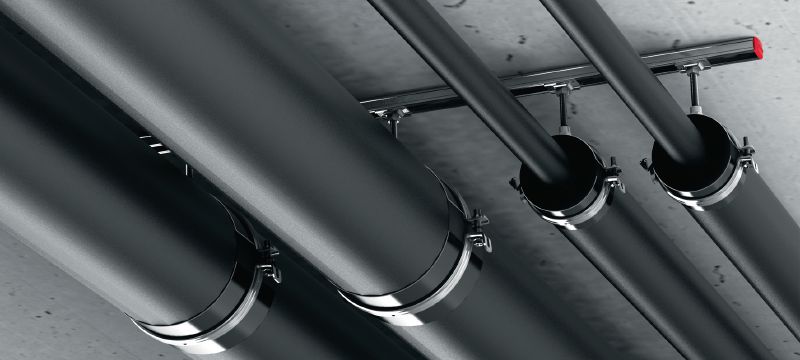 MIP-T Refrigeration pipe clamp (thick insulated) Galvanized pipe clamp for maximum productivity in refrigeration applications with an insulation thickness of 31-50 mm Applications 1