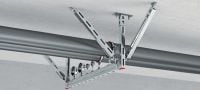 MQS-W Seismic angle Galvanized strut channel connector for use in braced MQ channel trapezes for seismic applications Applications 3