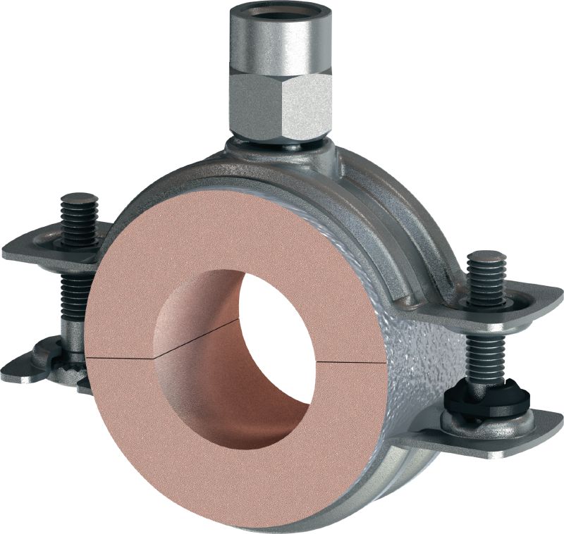 MI-CF Refrigeration pipe clamp Galvanized pipe clamp without load sharing for refrigeration applications with a variety of insulation thicknesses