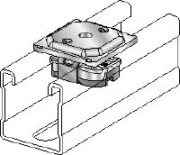 MQA Galvanized pipe clamp saddle for connecting threaded components to MQ strut channels