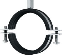 MP-PI Pipe clamp Galvanized pipe clamp with sound insulation for economical light/medium-duty applications