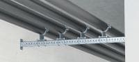 Baseplater DIN 9021 M16 zinced Hot-dip galvanized (HDG) baseplate for fastening MI-90 girders to concrete using two anchors Applications 1