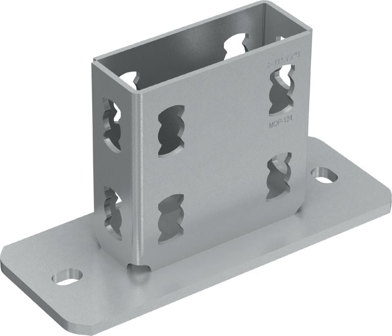 MQP-124 Channel foot Galvanized channel foot for fastening MQ channels to concrete