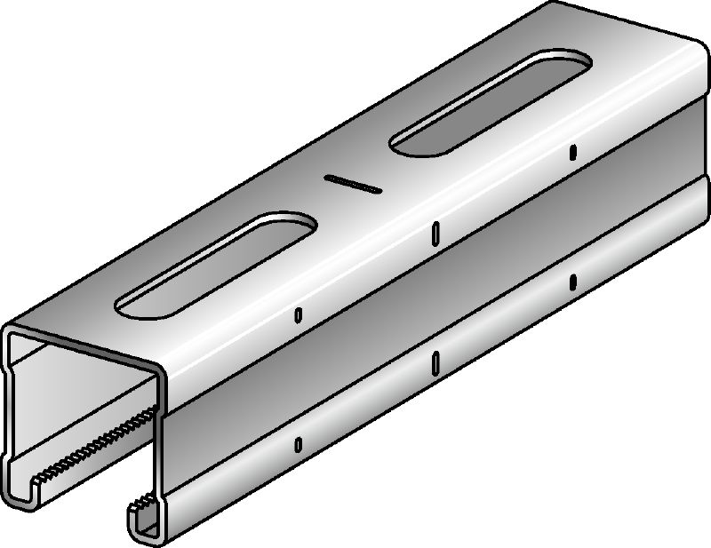 MQ-41-HDG plus C-Channel profile Hot-dip galvanized (HDG plus) C-Channel profile for medium-duty applications