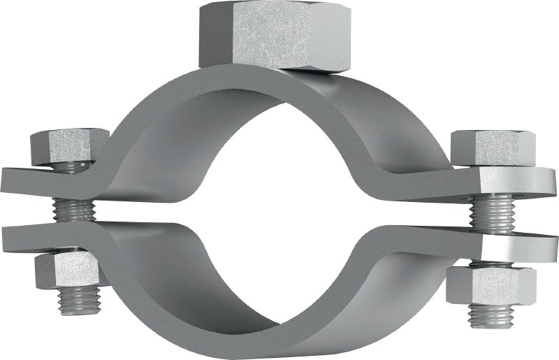MFP-PC Fixed point pipe clamps Galvanized fixed point pipe clamp for maximum performance in heavy-duty piping applications