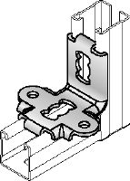 MQS-W Seismic angle Galvanized strut channel connector for use in braced MQ channel trapezes for seismic applications