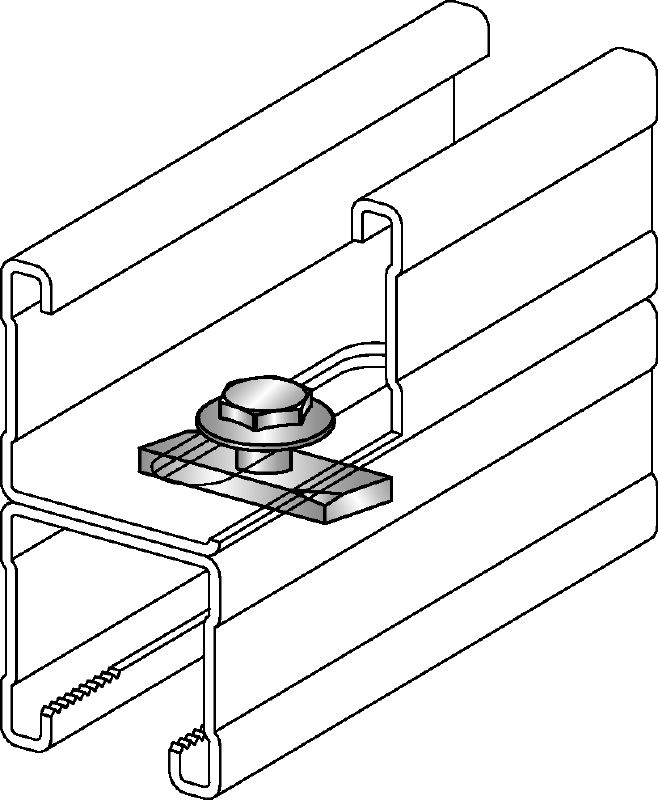 MQZ-F Channel tie Hot-dip galvanized (HDG) channel tie to create double channels