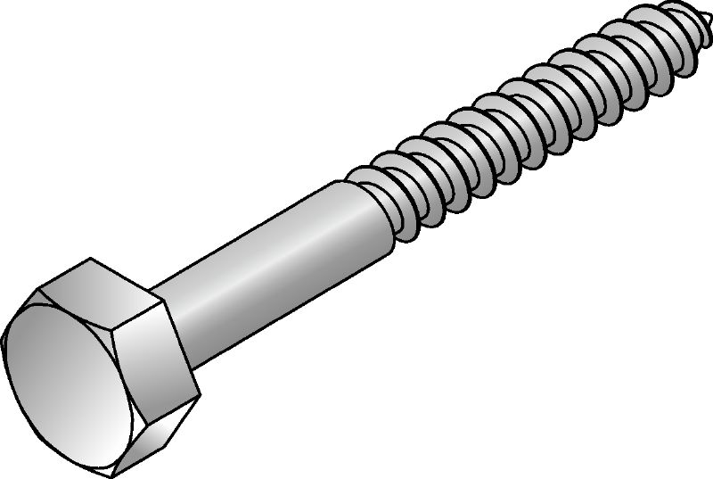 Hex head wood screw DIN 571 Galvanized hex head wood screw corresponding to DIN 571