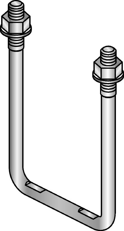 MIA-BO U-bolt Hot-dip galvanized (HDG) U-bolt for fastening pipe shoes to MI girders