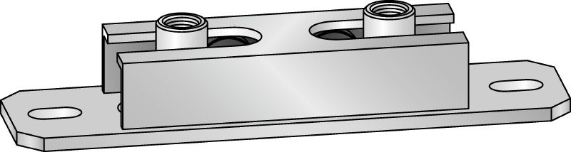 MRG-UK D6 Cross roll connector (double) Premium galvanized double cross roll connector for heavy-duty heating and refrigeration applications