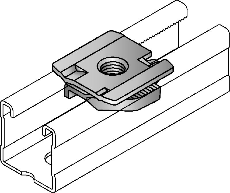 MQA-S Pipe clamp saddle Galvanized pipe clamp saddle for connecting threaded components to MQ/HS channels