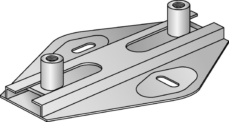 MSG 1,75 Double slide connector Galvanized double slide connector for light-duty heating and refrigeration applications