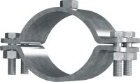 MFP-F Fixed point pipe clamp Hot-dip galvanized (HDG) fixed point pipe clamp for maximum performance in heavy-duty applications