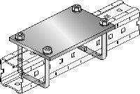 MIC-PA Hot-dip galvanized (HDG) connector for fastening pipe shoes to MI girders for heavy-duty applications