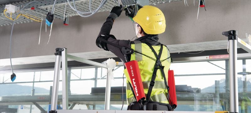 Overhead exoskeleton Passive exoskeleton to help relieve strain on shoulders and arms during overhead installation work Applications 1