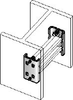 MQT-K Clamping bracket Galvanized beam clamp for connecting MQ strut channels within the flanges of steel beams