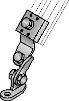 MQS-SP-T seismic transversal connector Galvanized pre-assembled strut channel connector with FM approval for transversal seismic bracing of fire sprinkler pipes