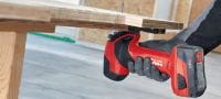 SJT 6-A22 Cordless jig saw Powerful 22V cordless jigsaw with barrel T-grip for curved cuts above or below the work surface Applications 4
