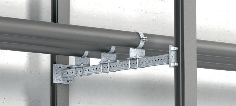 MI-SGC M12 Hot-dip galvanized (HDG) single beam clamp for connecting MIQ steel baseplates to steel beams Applications 1